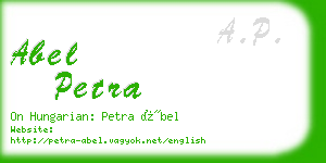 abel petra business card